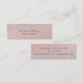 Elegante Professionele Chic Moderne Glitterende B Mini Visitekaartje (Voorkant / Achterkant)