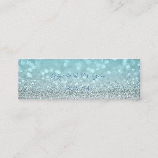 Elegante Professionele Chic Moderne Glitterende B Mini Visitekaartje (Voorkant)