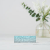 Elegante Professionele Chic Moderne Glitterende B Mini Visitekaartje (Staand voorkant)