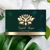 Elegante professionele chique Lotus groen Visitekaartje