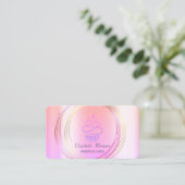 Elegante professionele cirkels Glitter Cupcake Visitekaartje (Staand voorkant)