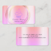 Elegante professionele cirkels Glitter Cupcake Visitekaartje (Voorkant / Achterkant)