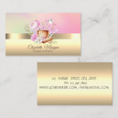 Elegante professionele cupcake bakkerij tools bloe visitekaartje (Voorkant / Achterkant)