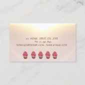 Elegante Professionele Cupcake Goud Visitekaartje (Achterkant)