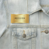 Elegante Professionele Custom Faux Gold Sjabloon Naamplaatje (In situ)