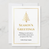 Elegante Professionele Custom Logo Black Christmas Feestdagenkaart (Voorkant)