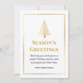 Elegante Professionele Custom Logo Blue Christmas Feestdagenkaart (Voorkant)