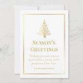 Elegante Professionele Custom Logo Golden Christma Feestdagenkaart (Voorkant)