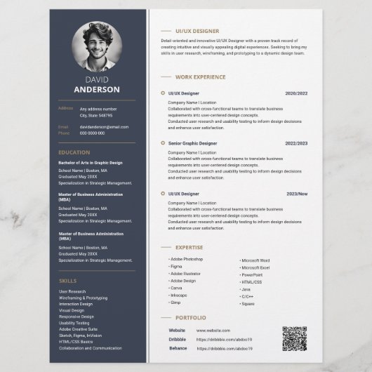 Elegante professionele CV Sjabloon (Voorkant)