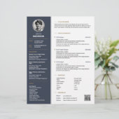 Elegante professionele CV Sjabloon (Staand voorkant)