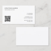 Elegante Professionele Eenvoudige Aangepaste Tekst Visitekaartje (Voorkant / Achterkant)