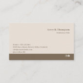 Elegante professionele eenvoudige minimalistische  visitekaartje (Achterkant)