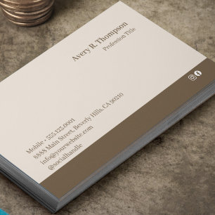 Elegante professionele eenvoudige minimalistische  visitekaartje