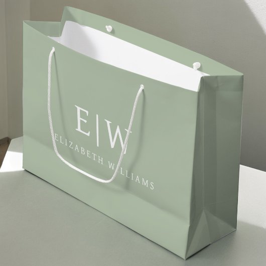 Elegante professionele eenvoudige monogram minimal groot cadeauzakje