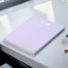 Elegante professionele eenvoudige monogram minimal notitieblok