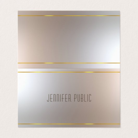 Elegante professionele excellente moderne Sjabloon Visitekaartje (Buitenkant ongevouwen)