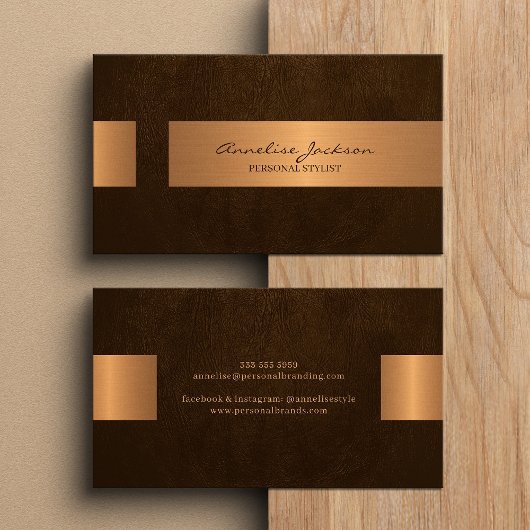 Elegante professionele faux goud metallic visitekaartje