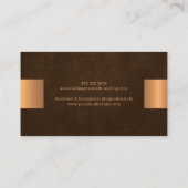 Elegante professionele faux goud metallic visitekaartje (Achterkant)