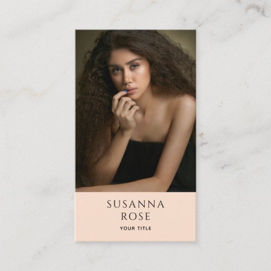 Elegante professionele foto modern visitekaartje (Voorkant)