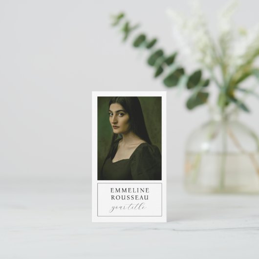 Elegante professionele foto visitekaartje (Staand voorkant)