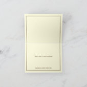 Elegante professionele gevouwen bedankkaart (Binnen)