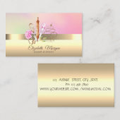 Elegante professionele glitter cupcake bakkerij to visitekaartje (Voorkant / Achterkant)