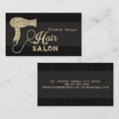 Elegante Professionele Glitter Haardroger Visitekaartje (Voorkant / Achterkant)