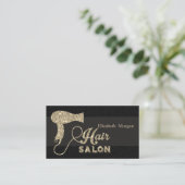 Elegante Professionele Glitter Haardroger Visitekaartje (Staand voorkant)
