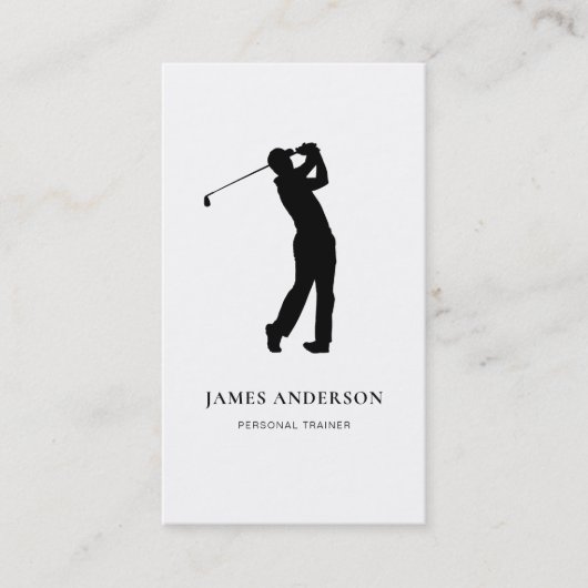 Elegante professionele Golf instructeur coach Visitekaartje (Voorkant)