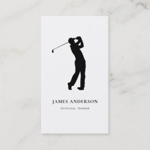 Elegante professionele golfinstructeur coach visitekaartje