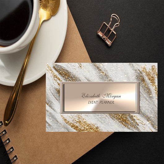 Elegante Professionele Gouden Glitter Touch Visitekaartje