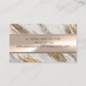 Elegante Professionele Gouden Glitter Touch Visitekaartje (Achterkant)