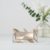 Elegante Professionele Gouden Glitter Touch Visitekaartje (Staand voorkant)