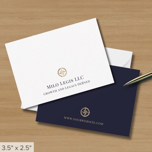 Elegante professionele gouden Logo Notitiekaartje