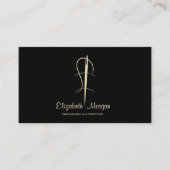 Elegante professionele, gouden naald naai verander visitekaartje (Voorkant)