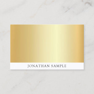 Elegante professionele gouden witte moderne templa visitekaartje