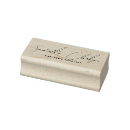 Elegante professionele handtekening handgeschreven rubberstempel