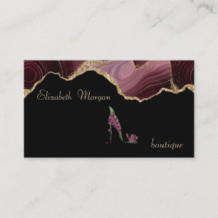 Elegante professionele hoge hakken Burgundy agaat Visitekaartje