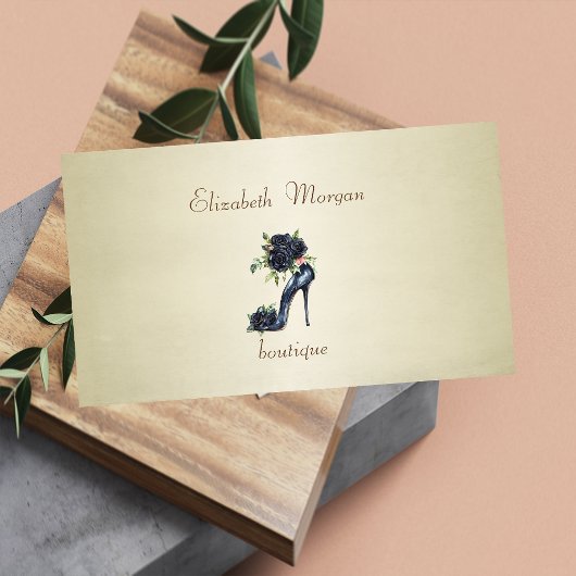 Elegante professionele hoge hakken zwarte Rozen Visitekaartje