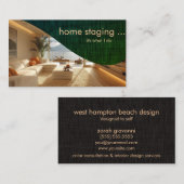 Elegante professionele home staging visitekaartje (Voorkant / Achterkant)