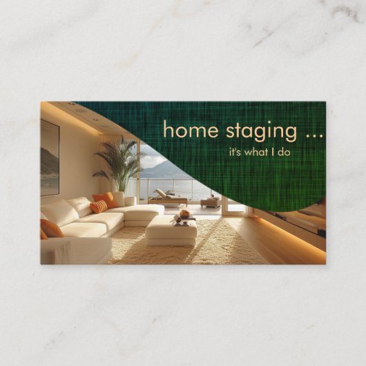Elegante professionele home staging visitekaartje (Voorkant)