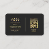 Elegante professionele immigratie consulting zwart visitekaartje (Achterkant)