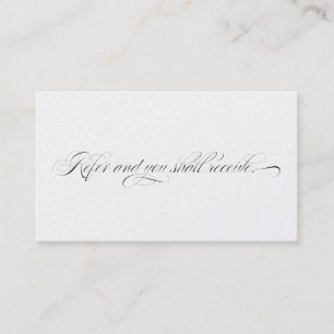 Elegante Professionele Klantenverwijzing Kaart