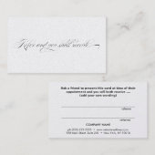 Elegante Professionele Klantenverwijzing Kaart (Voorkant / Achterkant)