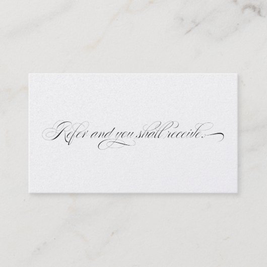 Elegante Professionele Klantenverwijzing Kaart (Voorkant)