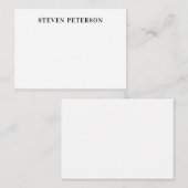 Elegante Professionele Klassieke Eenvoudige Formel Notitiekaartje (Voorkant / Achterkant)