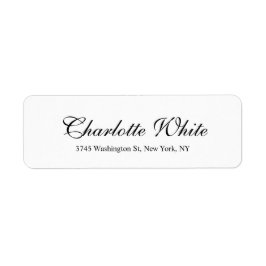 Elegante Professionele Klassieke Effen Zwart Wit Etiket