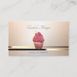 Elegante Professionele Lichtgevende Cupcake Visitekaartje