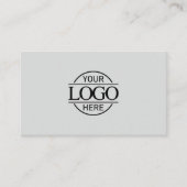 Elegante professionele lichtgrijze bedrijf Logo Visitekaartje (Voorkant)