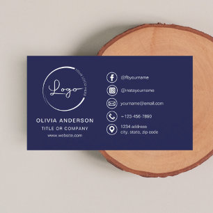 Elegante professionele Logo met sociale mediapicto Visitekaartje
